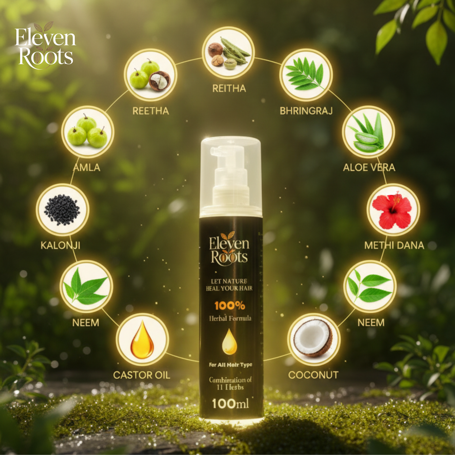 Eleven Roots Herbal Hair Oil – 100ml